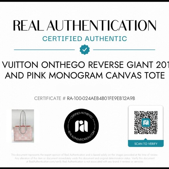 Louis Vuitton Onthego Reverse Giant Red Pink Monogram Canvas Like New Condition - Picture 14 of 14